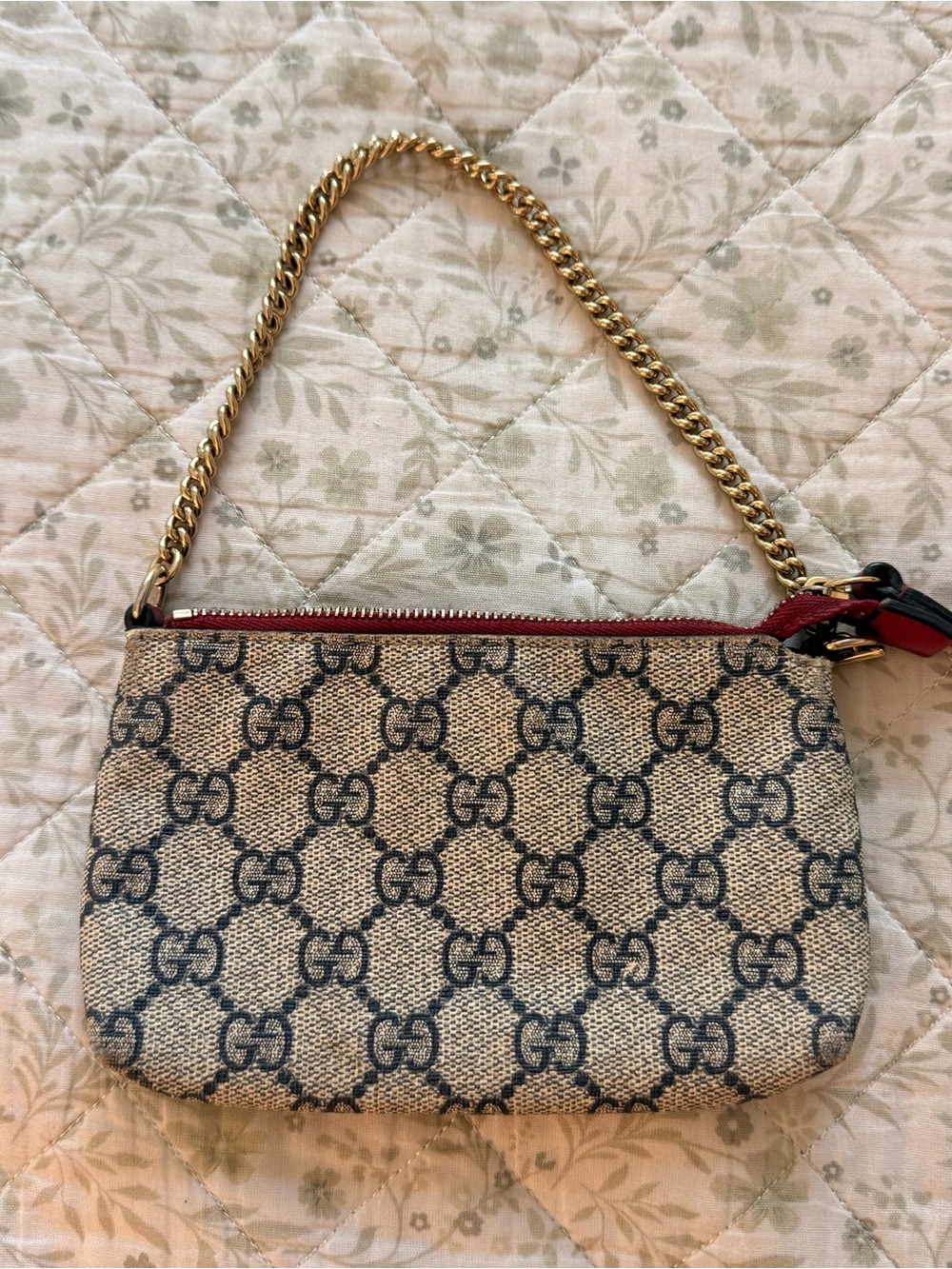 Gucci GG monogram mini chain bag